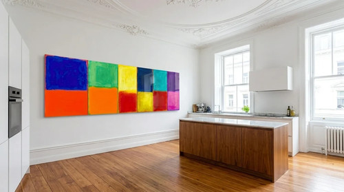 Moderne neon farbfeldmalerei - neon,