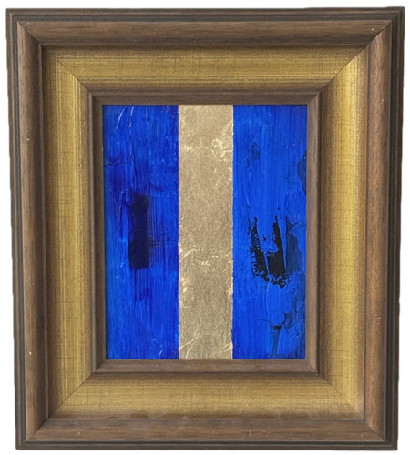 Original acrylbild blau gold - original,