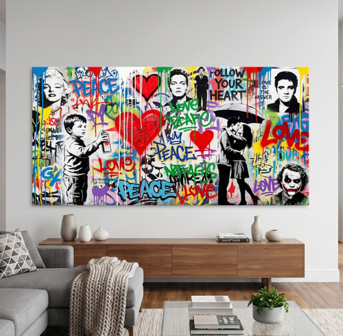 Banksy graffiti wandkunst - banksy,