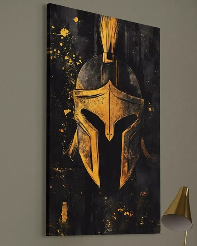 Spartaner leinwand bild farbig - leinwand,