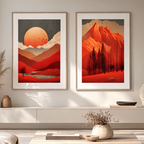 Set kunst poster wandbild - 2,