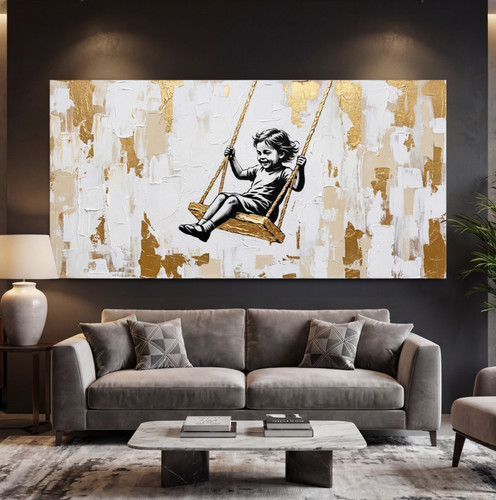 Banksy kind auf - auf, schaukel