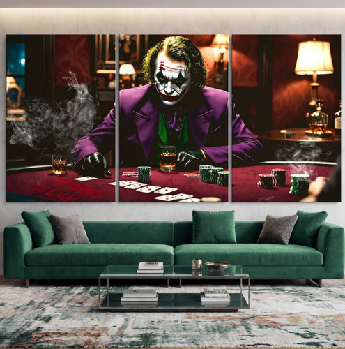 Joker playing poker leinwand - joker,