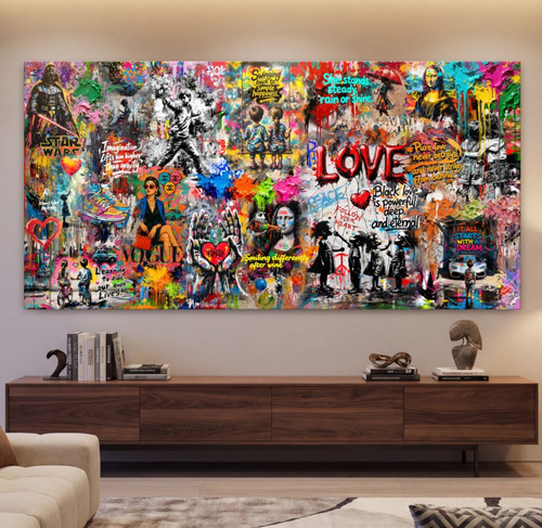 Banksy graffiti wandkunst - graffiti,